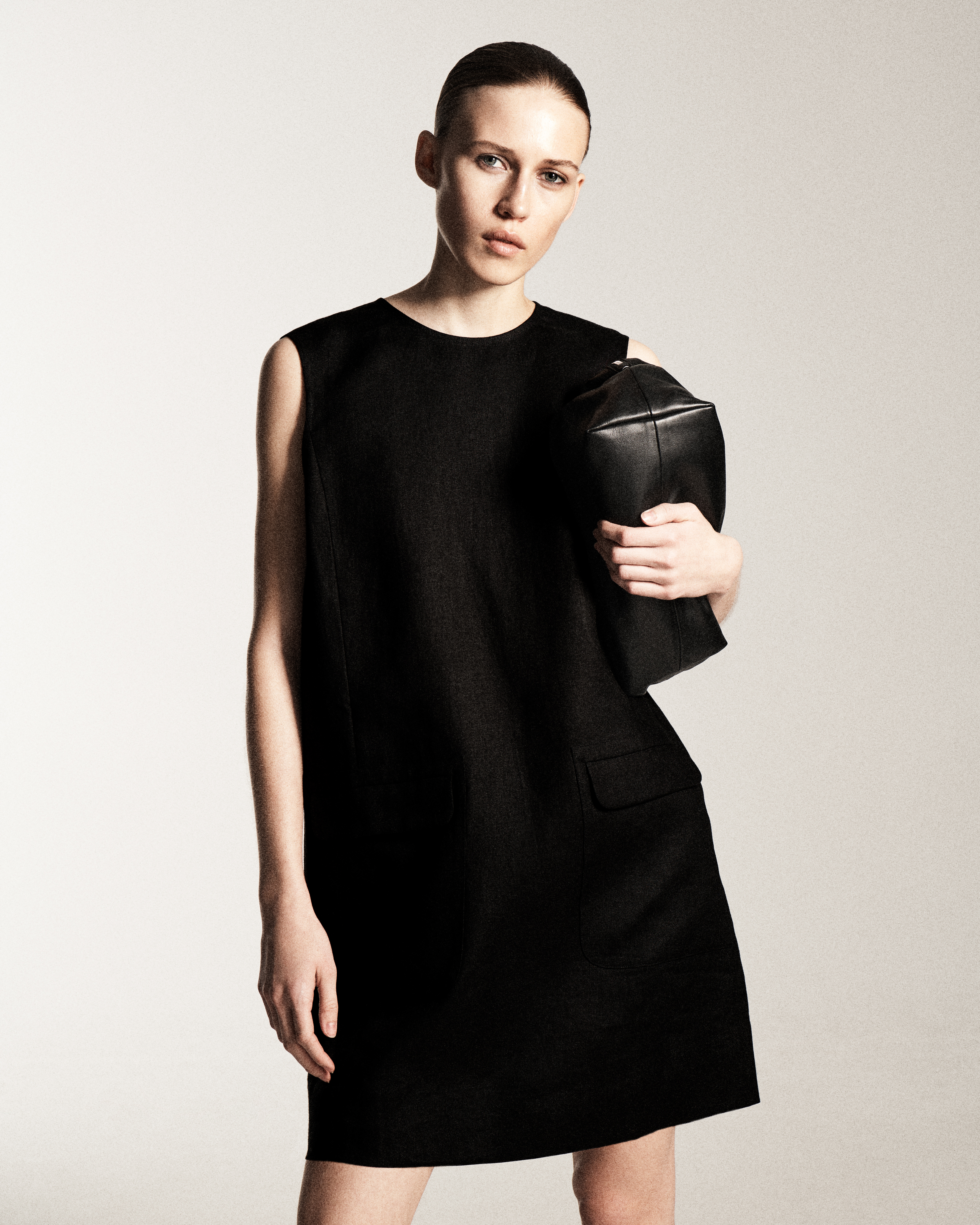 リネンミニシフトドレス